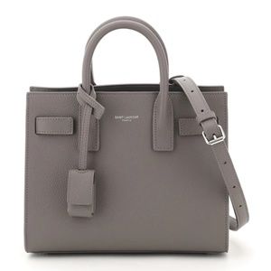 Saint-Laurent Grey Nano Sac du Jour